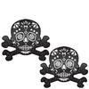 Pastease Premium Day of the Dead Skull - Black/White O/S