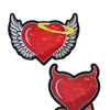 Pastease Premium Angel & Devil Glitter Heart - Red O/S