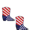 Pastease Premium Sparkling Stars & Strips USA Cowboy Boot - Red/White/Blue O/S