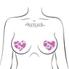 Pastease Premium Cow Print Glittery Velvet Heart  - Pink Strawberry O/S