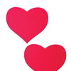 Pastease Basic Heart Black Light Reactive - Neon Red O/S