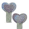 Pastease Tassel Glitter Heart - Silver O/S