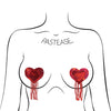 Pastease Tassel Holographic Heart - Red O/S