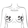Pastease Premium Plus X Cow Print Cross - Black/White O/S