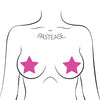 Pastease Basic Star Black Light Reactive - Neon Pink O/S