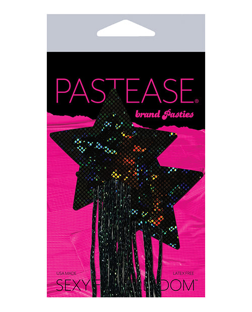 Pastease Tassel Glitter Star - Black O/S