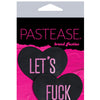 Pastease Premium Let's Fuck Hearts - Black O/S