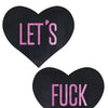 Pastease Premium Let's Fuck Hearts - Black O/S