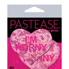 Pastease Premium I'm Horny Heart - Pink/Red O/S