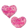 Pastease Premium I'm Horny Heart - Pink/Red O/S