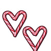 Pastease Premium Holiday Candy Cane Heart  - Red/White O/S