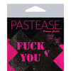 Pastease Premium Fuck You Pay Me Cross - Black/Pink O/S