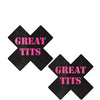 Pastease Premium Great Tits Cross - Black/Pink O/S