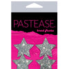 Pastease Premium Petites Glitter Star - Silver O/S Pack of 2 Pair