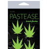 Pastease Premium Petites Leaf - Glow in the Dark Green O/S Pack of 2 Pair