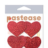 Pastease Premium Petites Glitter Heart - Red O/S Pack of 2 Pair