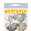 Pastease Premium Petites Holographic Heart - Silver O/S Pack of 2 Pair