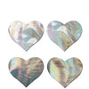 Pastease Premium Petites Holographic Heart - Silver O/S Pack of 2 Pair