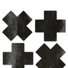 Pastease Premium Petites Liquid Cross - Black O/S Pack of 2 Pair