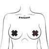 Pastease Premium Petites Sparkle Plus X - Black O/S Pack of 2 Pair