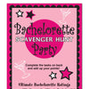 Bachelorette Scavenger Hunt Game