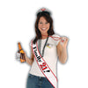 Finally 21 Birthday Sash - White