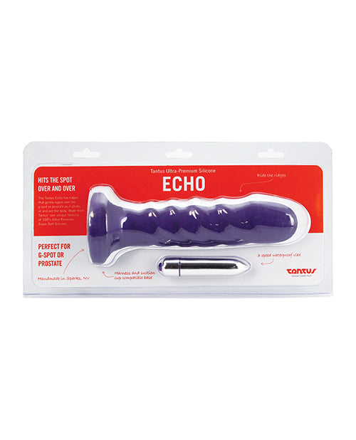 Tantus Echo Silicone Vibrating Dildo - Amethyst