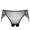 Adore Lavish & Lace Crotchless Panty Black O/S