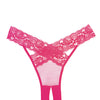 Adore Sheer & Lace Desire Panty Hot Pink O/S