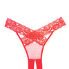 Adore Sheer & Lace Desire Panty Red O/S