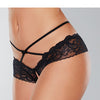Adore Dare Me Cross Waist Open Lace Panty Black O/S