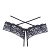 Adore Dare Me Cross Waist Open Lace Panty Black O/S