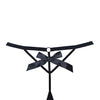 Adore Black Tie Mesh Front w/Flounce Open Bow Back Panty Black O/S