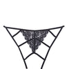 Adore Luv Web Strappy Open Front Panty Black O/S