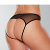 Adore Wild Nite Mesh Open Back Panty Black O/S