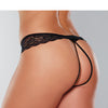 Adore Foreplay Lace & Mesh Front Open Panty Black O/S