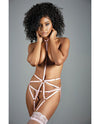 Adore Kelly Strappy Choker Garterbelt w/Open G-String Pink O/S