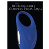 Adam & Eve Rechargeable Couples Penis Ring - Blue