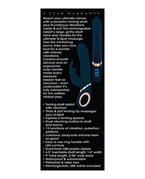 Adam & Eve Eve's Twirling Rabbit Vibrator - Blue
