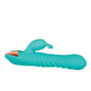 Adam & Eve Heat Me Up Warming Rabbit Thruster - Aqua