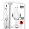 Adam & Eve Red Heart Gem Glass Plug - Medium