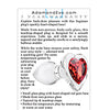 Adam & Eve Red Heart Gem Glass Plug - Small