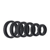 Adam & Eve 6 pc Silicone Penis Ring Set - Black