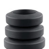Adam & Eve Adam's 3 pc Penis Ring Set - Black