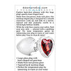 Adam & Eve Red Heart Gem Glass Plug - Large
