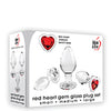 Adam & Eve Red Heart Gem Glass Plug Set