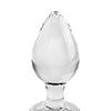 Adam & Eve Pink Gem Glass Plug - Large