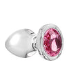 Adam & Eve Pink Gem Glass Plug - Large