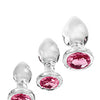 Adam & Eve Pink Gem Glass Plug Set