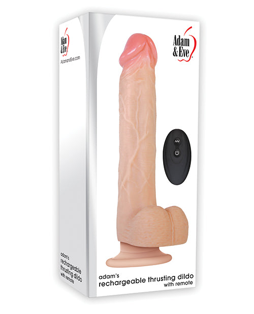 Adam & Eve Adam's Thrusting Dildo w/Remote - Flesh